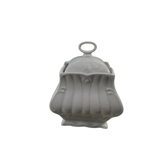 Peppertree Tabletops Fine Porcelain- Coastline Imports- Sugar Bowl w/ Lid 4 3/4" - Picture 6 of 10